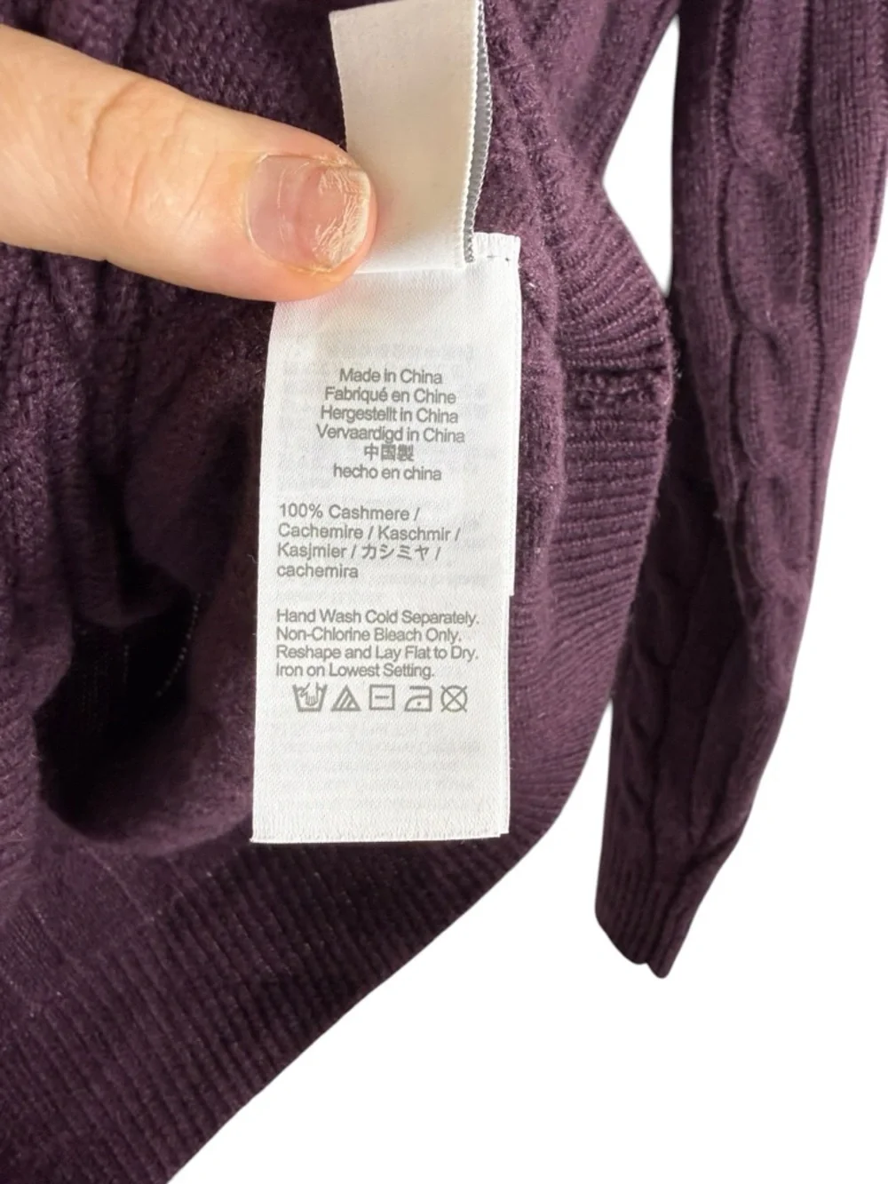 J. Crew Men's Cashmere Cable-Knit Crew Neck Sweater Sz Small
